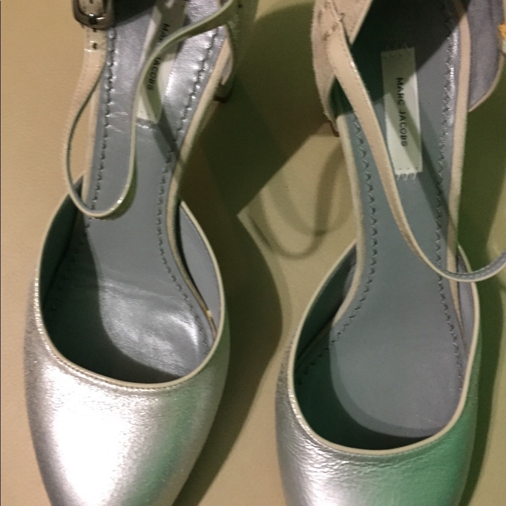 Authentic Marc Jacob Mary Jane silver shoe SZ 38.5 y2k - Picture 5 of 5